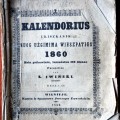Lauryno Ivinskio 1860 m. "Kalendoriaus" viršelis.