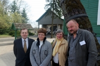 Muziejininkų konferencijoje – Muziejaus direktorius A. Verbickas, viešnia iš Sankt Peterburgo L. Puškariova, Muziejaus vyr. fondų saugotoja V. Zasienė ir svečias iš Kijevo Dmytro Stusas.