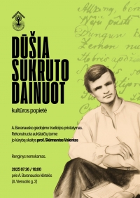 Kultūrs popietės afiša.