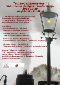 Siauruko muziejaus konferencijos programa-plakatas.