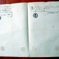 A. Baranausko atleidimo iš Sankt Peterburgo dvasinės akademijos, leidžiant grįžti dirbti į Kauną, dokumento reversas.