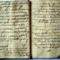 A. Baranausko dienoraščio, saugomo Lietuvių literatūros ir tautosakos instituto rankraštyne (F1-573) puslapiai.