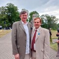 Anykščių rajono Garbės piliečiai Sergejus Jovaiša ir Antanas Verbickas.