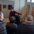 Ikonų parodą pristatė menotyrininkė Jurgita Kristina Pačkaauskienė.