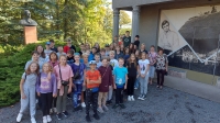 Seinų moksleiviai svečiuose pas Antaną Baranauską.