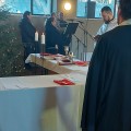 Iškilmės ukrainiečiams Muziejaus salėje.