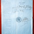 Liuveno Katalikų universiteto 1864 m. išduotas studijų pažymėjimas.