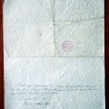 Studijų Romoje pažymėjimas, išduotas 1864 m.