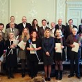Premijos įteikimo ceremonija. Ingos Liepaitės nuotrauka.