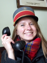 Taip, tai Vilniaus oro uosto komunikacijų plėtros vadovė Agnė Mažeikytė. Mano nuotrauka.