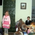 Skaitymo šventės dalyvė antraklasė Gabrielė iš A. Baranausko pagrindinės mokyklos.