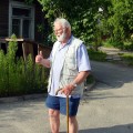 Paskutiniojo B. Pajarsko pasivaikščiojimo po Anykščius 2011-ųjų liepą akimirkos.