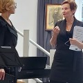 Pianisčių Rūtos Blaškytės ir prof. Nijolės Ralytės dialogas.