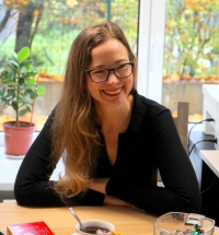 Vaikų literatūros kūrėja Kateryna Jehoruškina Muziejuje.