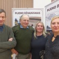 Renginio Švenčionėliuose organizatoriai ir dalyviai:Algirdas Trinkūnas, Raimondas Guobis, mokytoja Nijolė Kapačinskienė ir bibliotekininkė Vida Vilutienė.