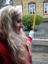 „Geltonas ženklas“ – važiuoti leidžiama. Mano nuotr.