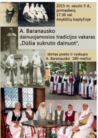 Dainuojamosios tradicijos vakaro plakatas.