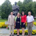 Viešnia su anykštėnais: Muziejaus direktoriumi Antanu Verbicku, vadybininke Kristina Kiaušaite ir mero patarėju Antanu Baura.