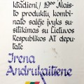 Renginio afiša, rašyta ranka, kviečianti susitikti su deputate.
