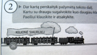 Anykštėniškomis temomis turtingo trečios klasės gimtosios kalbos vadovėlio „Pupa“ puslapiais „rieda“ traukinukai.