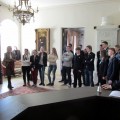 Gimnazistai Burbiškio dvaro rūmuose.
