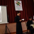 Anykštėnų parengta A. Baranausko atminimo programa Kupiškio viešojoje bibliotekoje (Rasos Bražėnaitės nuotrauka).