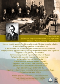 Pėsčiųjų žygio plakatas.