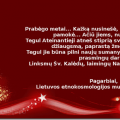 Lietuvos etnokosmologijos muziejaus sveikinimas.