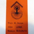Skirtukas knygai, pasigamintas Anykščių stende.