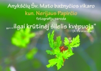 Kun. N. Papirčio parodos afiša.