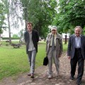 Arklio muziejuje: Mindaugas Karčemarskas, Algirdas Banys ir Antanas Puodžiukas 2013 m.