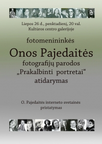 PArodos atidarymo plakatas.