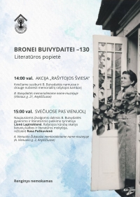 Literatūros popietės plakatas.