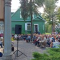 Ant Rašytojų kalnelio – A. Bialobžeskis ir G. Arbačiauskas.
