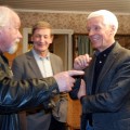 Pokalbis A. Vienuolio memorialinėje erdvėje: Rimantas Vanagas, Arvydas Šaltenis ir Saulius Šaltenis.
