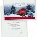 Aukštaitijos siaurojo geležinkelio šventinis atvirukas.