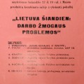 Renginio afiša su įrašyta deputatės pavarde.