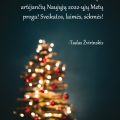 Rašytojo Tado Žvirinskio sveikinimas.