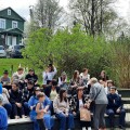 Susirinkusiųjų velykinės vaišės.