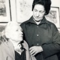 B. Buivydaitė ir jos asmeninė sekretorė Rožė Klimašauskaitė. Apie 1980 m.