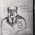 Plakatai ir karikatūros Vilniaus gatvėse 1991-ųjų sausį. Nuotrauka iš VŽM fondų.