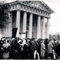 1991 m. sausio 16-oji. Žuvusių laisvės gynėjų laidotuvės Vilniuje. Nuotrauka iš VŽM fondų.