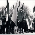 1991 m. sausio 16-oji. Žuvusių laisvės gynėjų laidotuvės Vilniuje. Nuotrauka iš VŽM fondų.