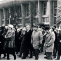 1991 m. sausio 16-oji. Žuvusių laisvės gynėjų laidotuvės Vilniuje. Nuotrauka iš VŽM fondų.