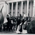 1991 m. sausio 16-oji. Žuvusių laisvės gynėjų laidotuvės Vilniuje. Nuotrauka iš VŽM fondų.