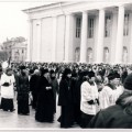 1991 m. sausio 16-oji. Žuvusių laisvės gynėjų laidotuvės Vilniuje. Nuotrauka iš VŽM fondų.