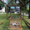 Archeologinių radinių ekspozicija.