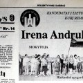 „Žiburys“ agituoja už I. Andrukaitienę.