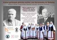 Kultūros vakaro afiša.