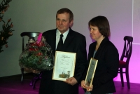 A. Baranausko premijos laureatai – I. Liepaitė ir A. Verbickas.